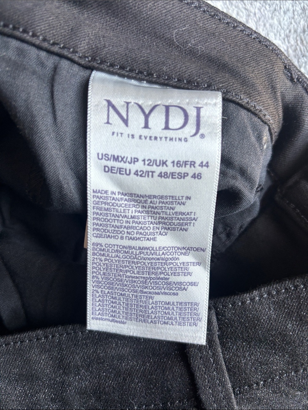 NYDJ Sheri Cuff Ankle Slim Fit Jeans in Glamorous Size 12 NWT - Picture 5 of 9